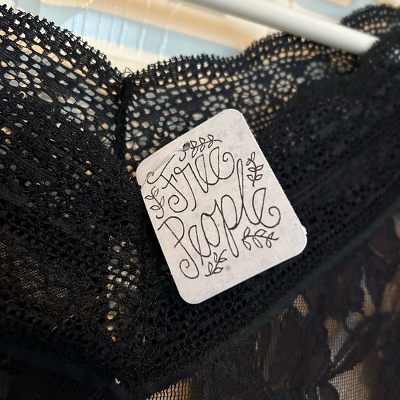 Free People Long Sleeves Lace Mini Dress - Picture 4 of 4